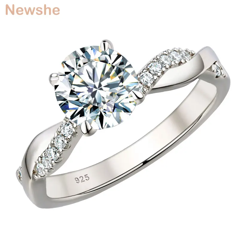 Newshe 925 пробы серебряные обручальные кольца для женщин 1.25Ct круглая огранка AAAAA CZ крученая рука изысканные ювелирные изделия BR1240
Newshe 925 пробы серебряные обручальные кольца для женщин 1.25Ct круглая огранка AAAAA CZ крученая рука изысканные ювелирные изделия BR1240