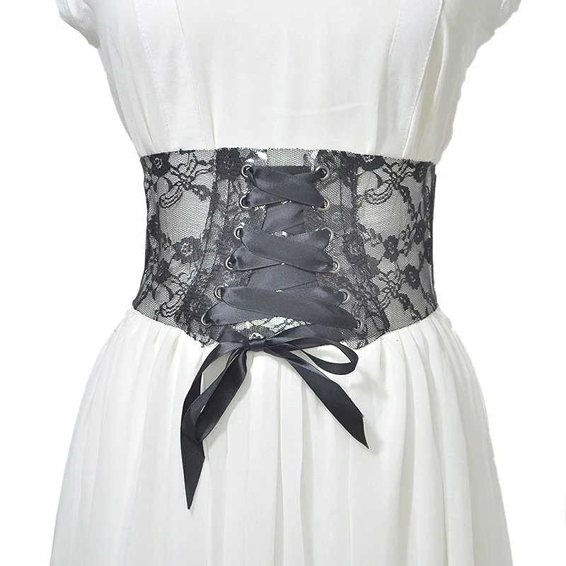 New Women's Lace Wide Waist Belt Retro All Match Prints Transparent Girdle Dress Decorative Belt Cosplay Costume
New Women's Lace Wide Waist Belt Retro All Match Prints Transparent Girdle Dress Decorative Belt Cosplay Costume