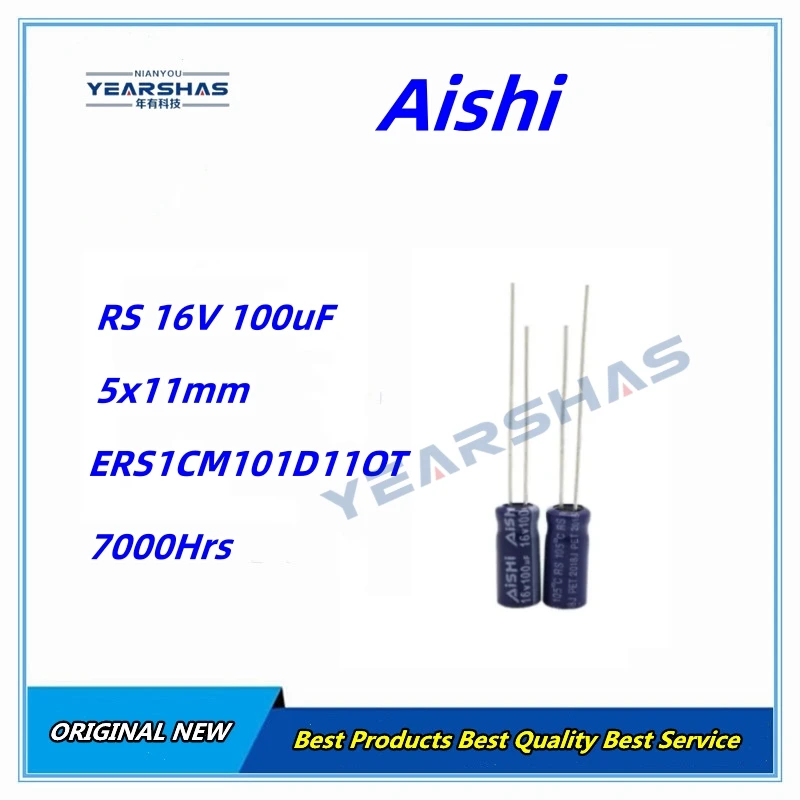1000PCS Aishi 16V100uF 5x11mm 20% ERS1CM101D11OT DIP Aluminum Electrolytic Capacitor
1000PCS Aishi 16V100uF 5x11mm 20% ERS1CM101D11OT DIP Aluminum Electrolytic Capacitor