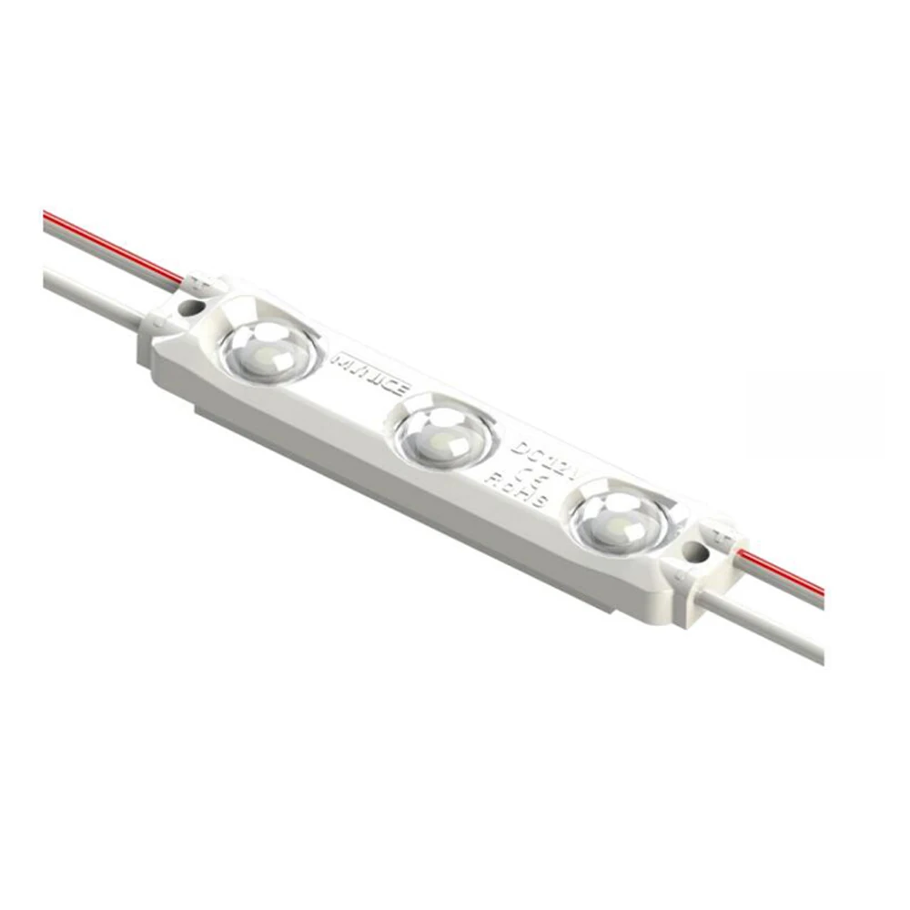 10pcs UL SMD 2835 Waterproof LED Module 3 LEDs with Optical Lens White Light 1W L59.6xW12.6xH6.8mm for Internal Illumination
10pcs UL SMD 2835 Waterproof LED Module 3 LEDs with Optical Lens White Light 1W L59.6xW12.6xH6.8mm for Internal Illumination