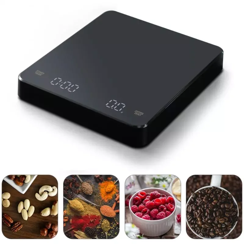 New LED Screen Charging Coffee Scale Timing Hand Brewing Coffee Electronic Scale Household Kitchen Scale 3kg / 0.1g 1pcs
New LED Screen Charging Coffee Scale Timing Hand Brewing Coffee Electronic Scale Household Kitchen Scale 3kg / 0.1g 1pcs