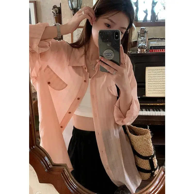 Thin Long Sleeve Chic Shirts Women's 2023 Summer Korean Casual Loose Sunscreen Shirt 132Cz6696
Thin Long Sleeve Chic Shirts Women's 2023 Summer Korean Casual Loose Sunscreen Shirt 132Cz6696