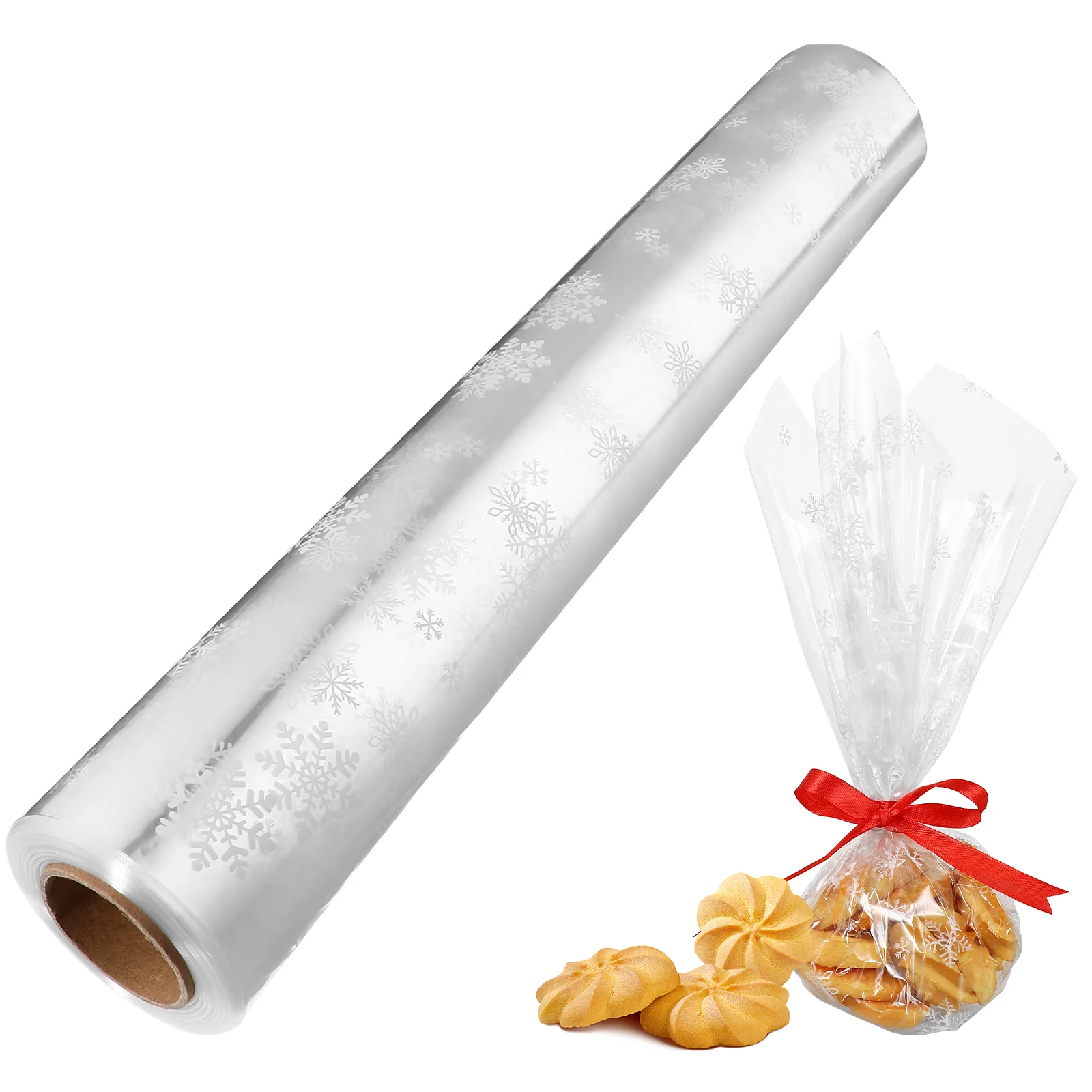 

1 шт. целлофановые пакеты для подарков Рождественская упаковочная бумага рулон 3 мил толщина бумага для упаковки подарков прозрачная целлофановая бумага для