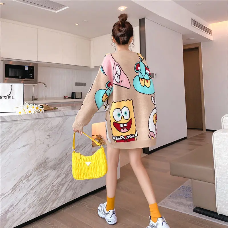 Autumn loose pullover round neck sweater women cartoon New Jersey can be worn by pregnant women
Autumn loose pullover round neck sweater women cartoon New Jersey can be worn by pregnant women