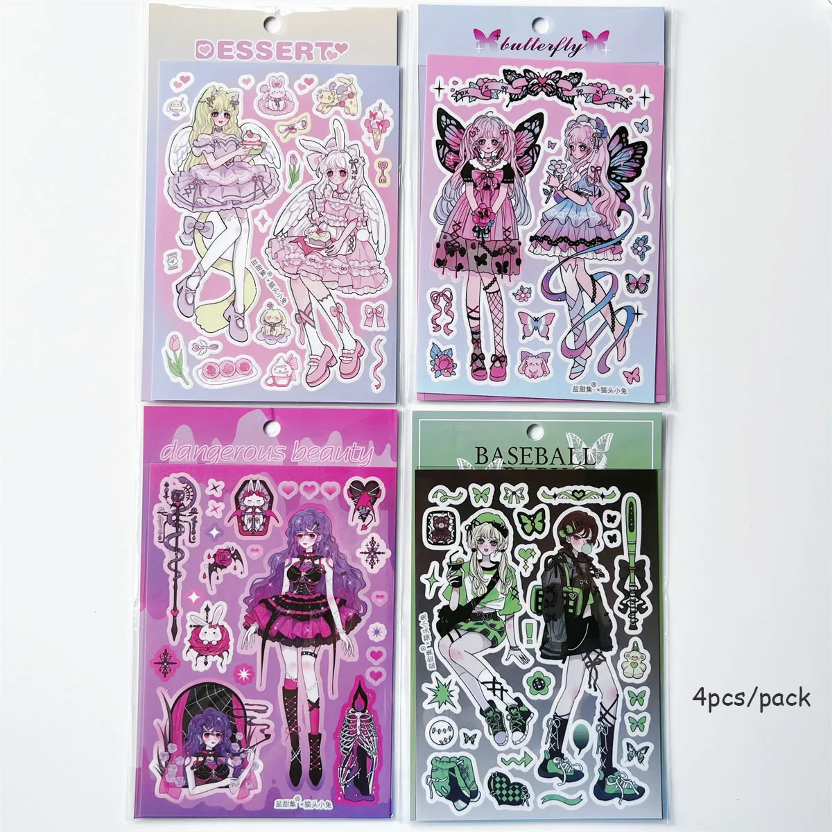 Набор наклеек Sharkbang Y2K BOBO 10 шт 
Набор наклеек Sharkbang Y2K BOBO 10 шт