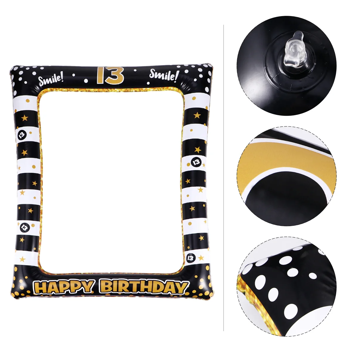 

Birthday Frame Photo Props Party 13Th Selfie Inflatable Booth Picture Prop Happy Festival Supplies Photography Pvc Sign Funny