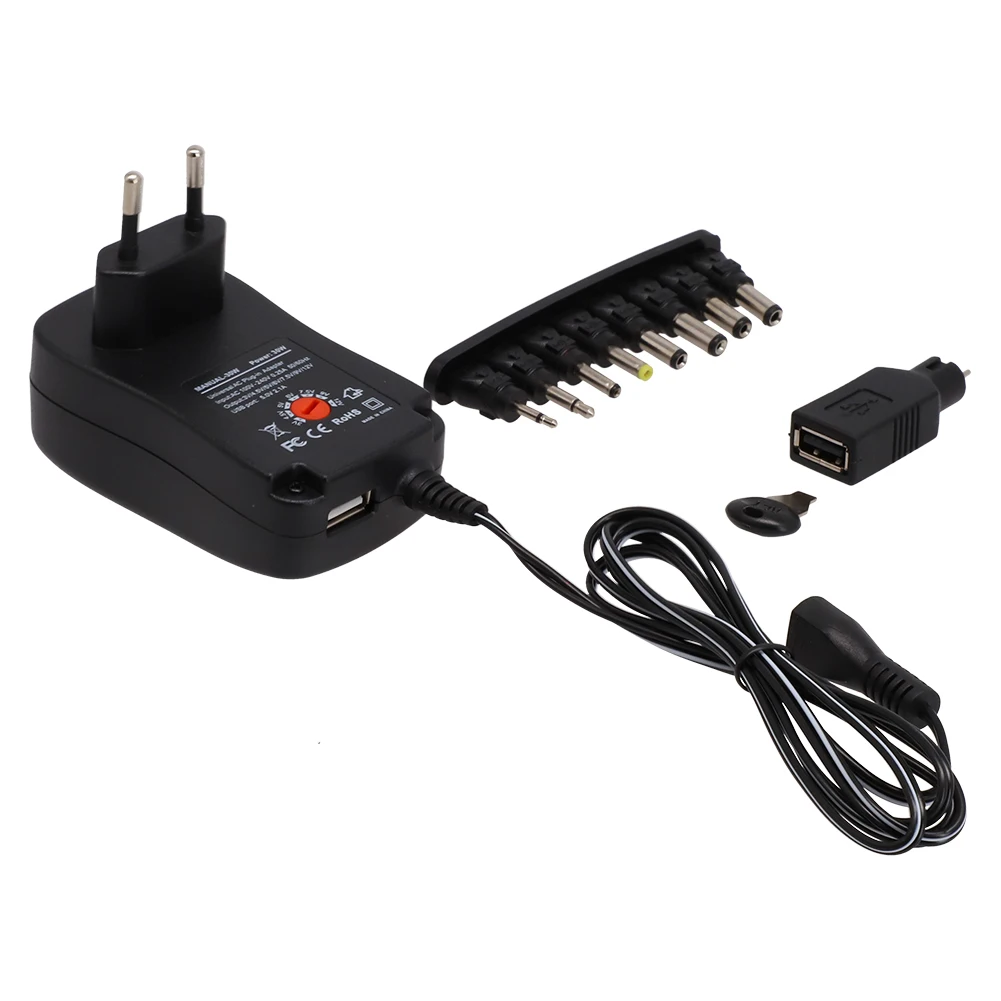 30W AC To DC 3-12V 2.1A Switching Power Supply Adapter With 9 LED Connections Power Adapter For LED Display LED Lighting Power
30W AC To DC 3-12V 2.1A Switching Power Supply Adapter With 9 LED Connections Power Adapter For LED Display LED Lighting Power