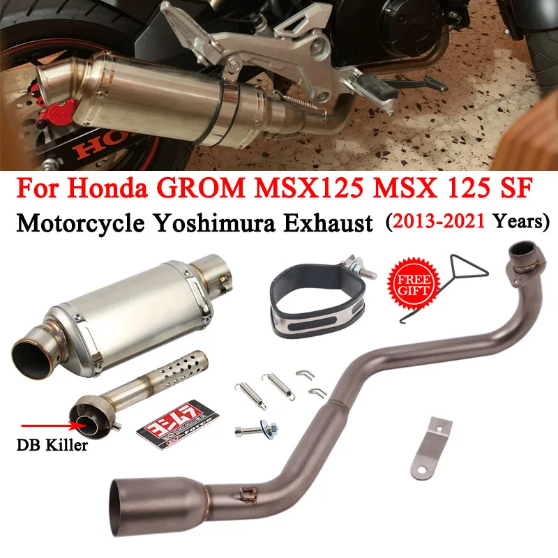For Honda GROM MSX125 MSX 125 SF 20132021 Motorcycle Exhaust Full System Modify Link Tube Escape Yoshimura Muffler DB Killer
For Honda GROM MSX125 MSX 125 SF 20132021 Motorcycle Exhaust Full System Modify Link Tube Escape Yoshimura Muffler DB Killer