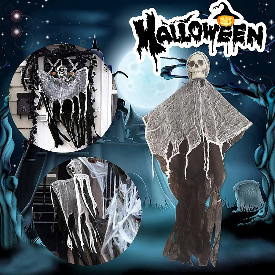 Halloween Hanging Skull Ghost Haunted House Decoration Horror Props Halloween Party Pendant Indoor Outdoor Home Door Bar Decor
Halloween Hanging Skull Ghost Haunted House Decoration Horror Props Halloween Party Pendant Indoor Outdoor Home Door Bar Decor