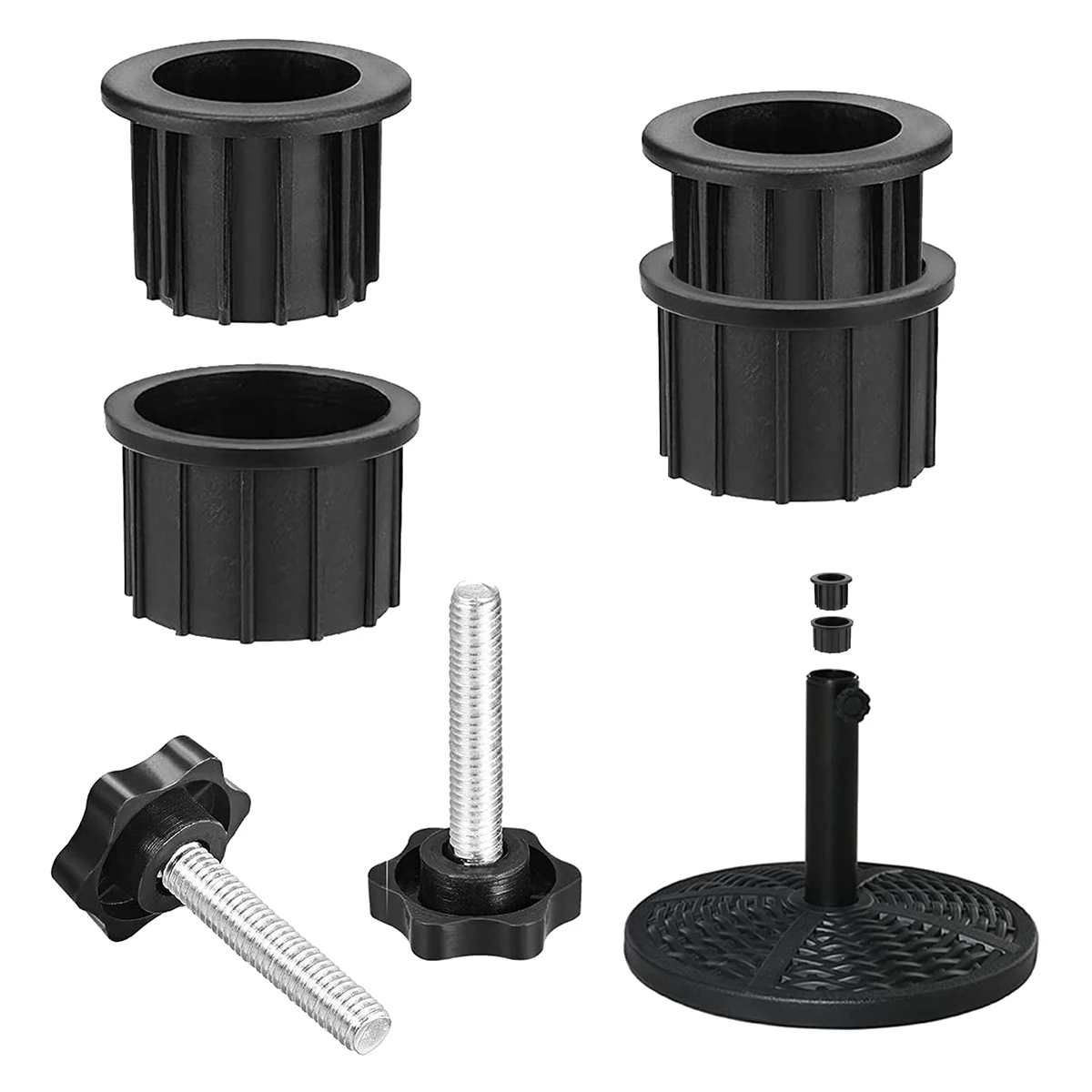 2 Sets Outdoor Patio Umbrella Base Stand Replacement Parts Umbrella Base Bracket Hole Ring Plug Cover and Cap
2 Sets Outdoor Patio Umbrella Base Stand Replacement Parts Umbrella Base Bracket Hole Ring Plug Cover and Cap
