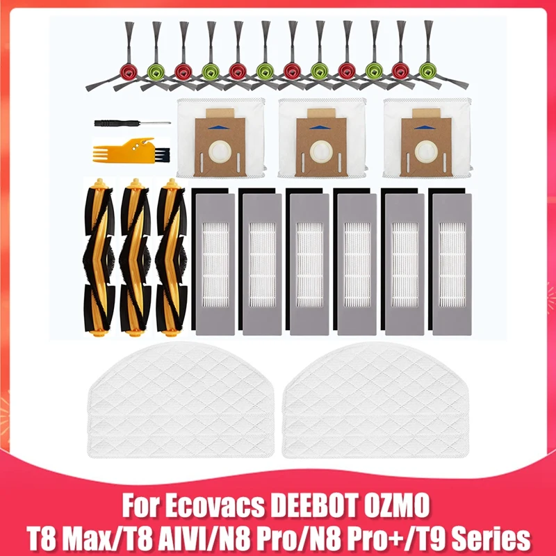 Accessory Kit For Ecovacs DEEBOT OZMO T8 Max T8 AIVI N8 Pro N8 Pro+ Robot Vacuum Cleaner Replacement Parts
Accessory Kit For Ecovacs DEEBOT OZMO T8 Max T8 AIVI N8 Pro N8 Pro+ Robot Vacuum Cleaner Replacement Parts