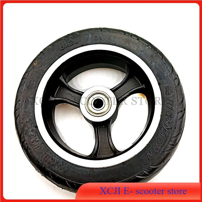 6x2J Solid Wheel 6-inch Wear-resistant Slip-resistant Non-pneumatic Tire with Hub (Bearing Hole: 8mm) for Electric Scooter
6x2J Solid Wheel 6-inch Wear-resistant Slip-resistant Non-pneumatic Tire with Hub (Bearing Hole: 8mm) for Electric Scooter