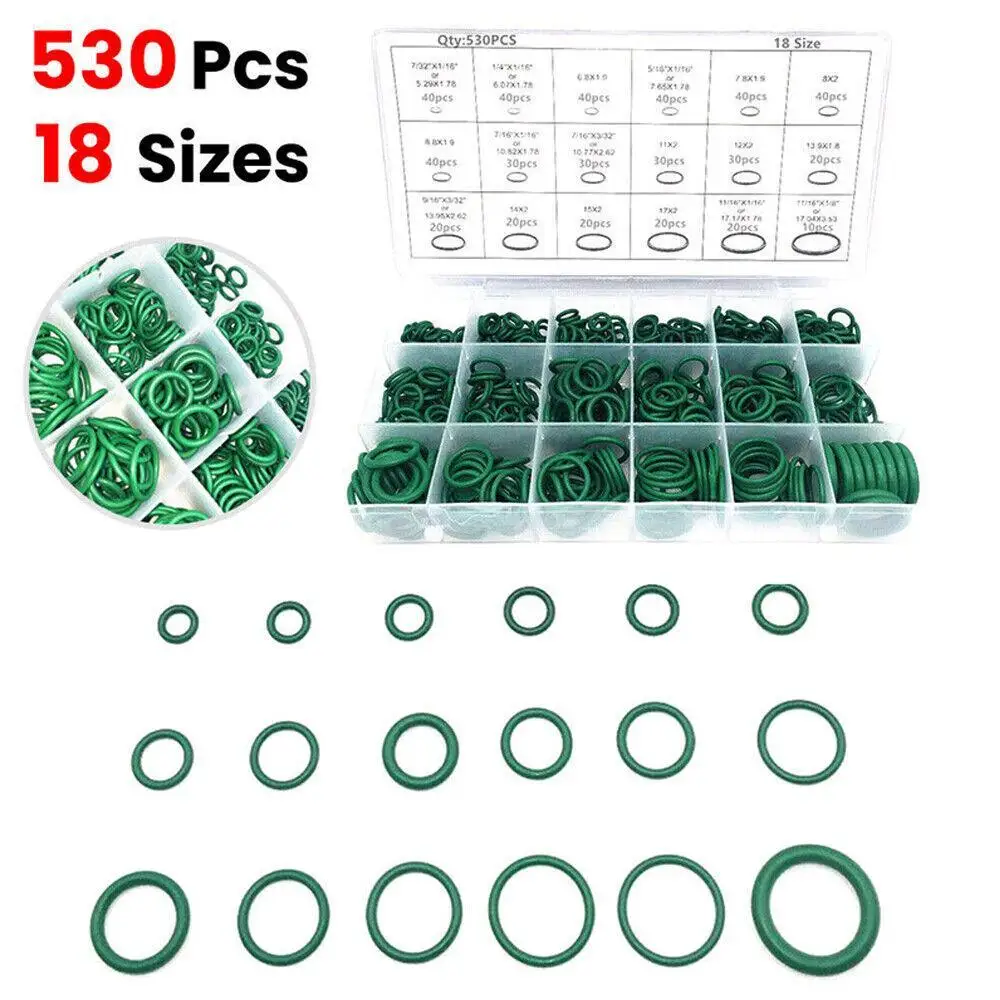 Rubber O Gasket High Quality 18 Sizes Sealing Kit For Car A/C System R134a Air Conditioning Gasket Washer Set
Rubber O Gasket High Quality 18 Sizes Sealing Kit For Car A/C System R134a Air Conditioning Gasket Washer Set