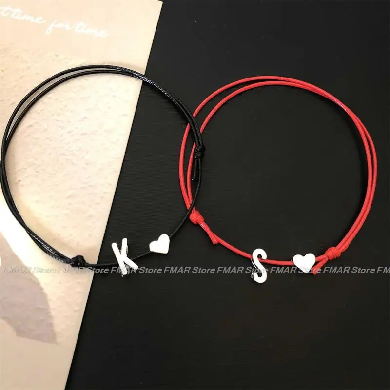 Fashion Letter Name bracelets Black Red Color Lucky Leather Rope Bracelet Love Heart Statement Trendy Bracelet Wholesale
Fashion Letter Name bracelets Black Red Color Lucky Leather Rope Bracelet Love Heart Statement Trendy Bracelet Wholesale
