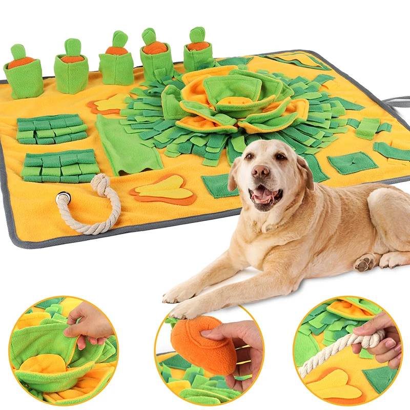 Dog Snuffle Mat Pet Feeding Pad Squeaky Puppy Sniffing Puzzle Toys Interactive Encourages Natural Foraging Skills.
Dog Snuffle Mat Pet Feeding Pad Squeaky Puppy Sniffing Puzzle Toys Interactive Encourages Natural Foraging Skills.