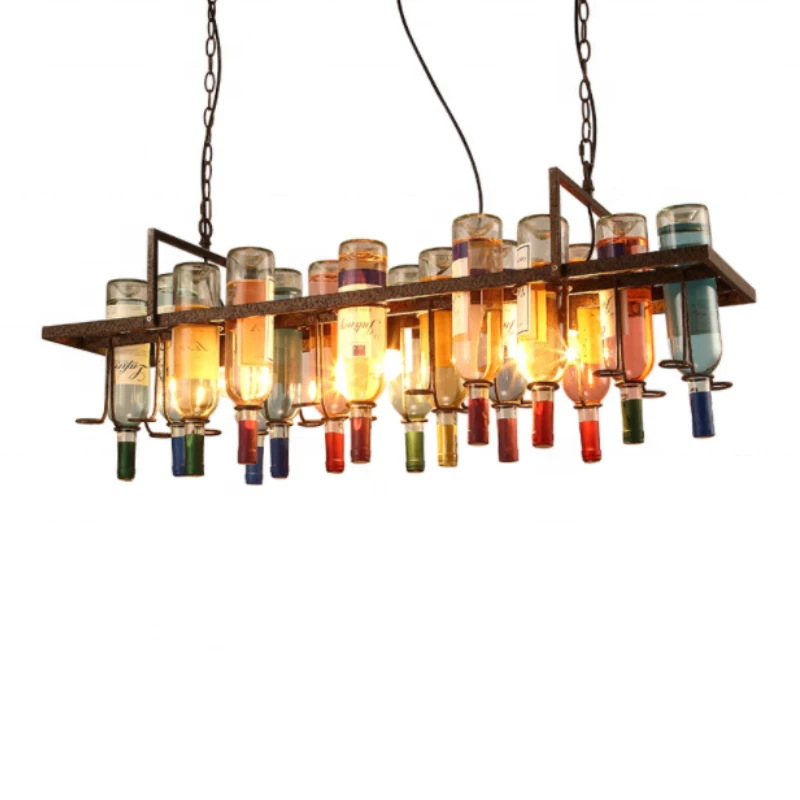 Retro Industrial Bottle Lamp Creative Wine Bottle Cafe Bar Decorative Pendant Lamp chandelier
Retro Industrial Bottle Lamp Creative Wine Bottle Cafe Bar Decorative Pendant Lamp chandelier