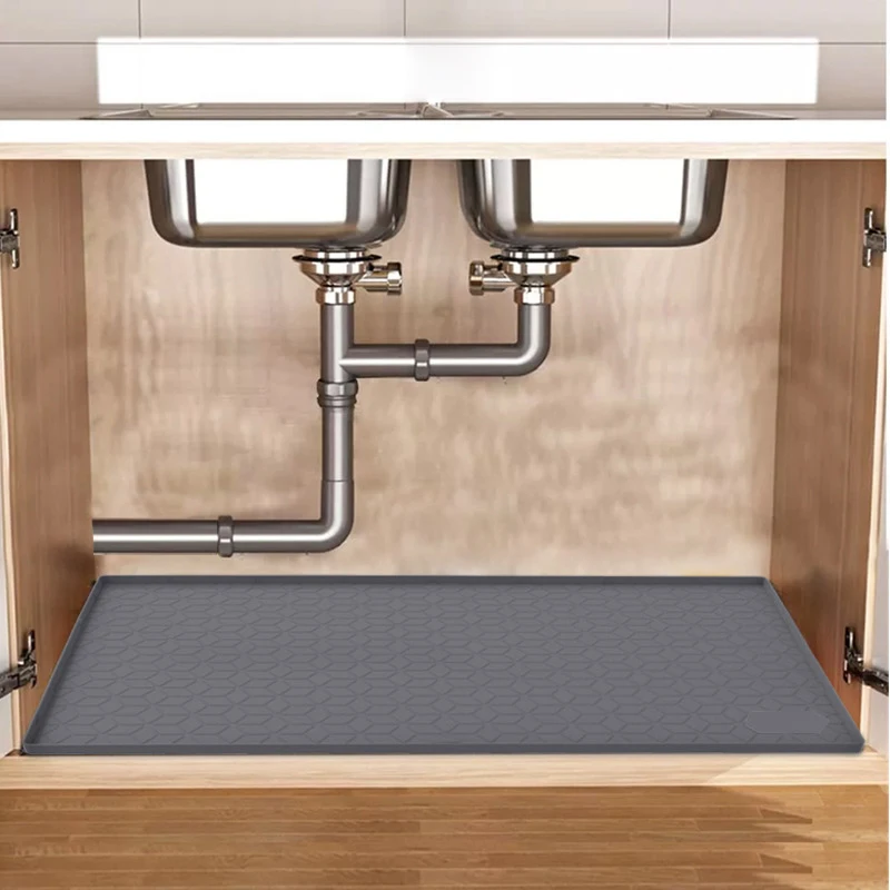 Under the Sink Mat 34"x22" Durable Premium Silicone Mat Protect Kitchen Bathroom Accessories Cabinets Waterproof Shelf Liner Mat
Under the Sink Mat 34"x22" Durable Premium Silicone Mat Protect Kitchen Bathroom Accessories Cabinets Waterproof Shelf Liner Mat