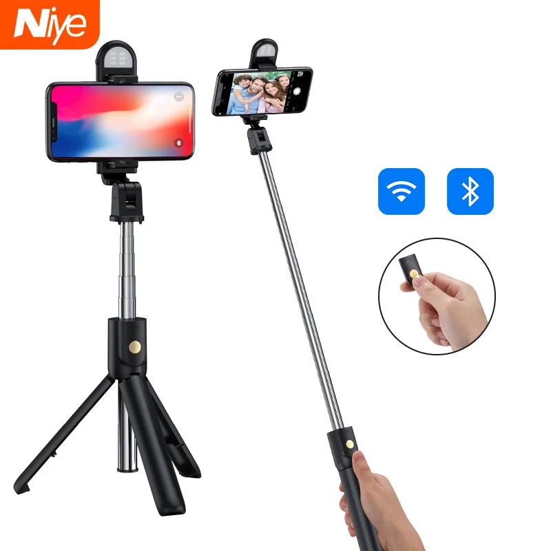 Bluetooth Selfie Stick Tripod Remote Control Tripods Selfie Stand Adjustable Phone Selfies Holder for Photo Live Video Record
Bluetooth Selfie Stick Tripod Remote Control Tripods Selfie Stand Adjustable Phone Selfies Holder for Photo Live Video Record
