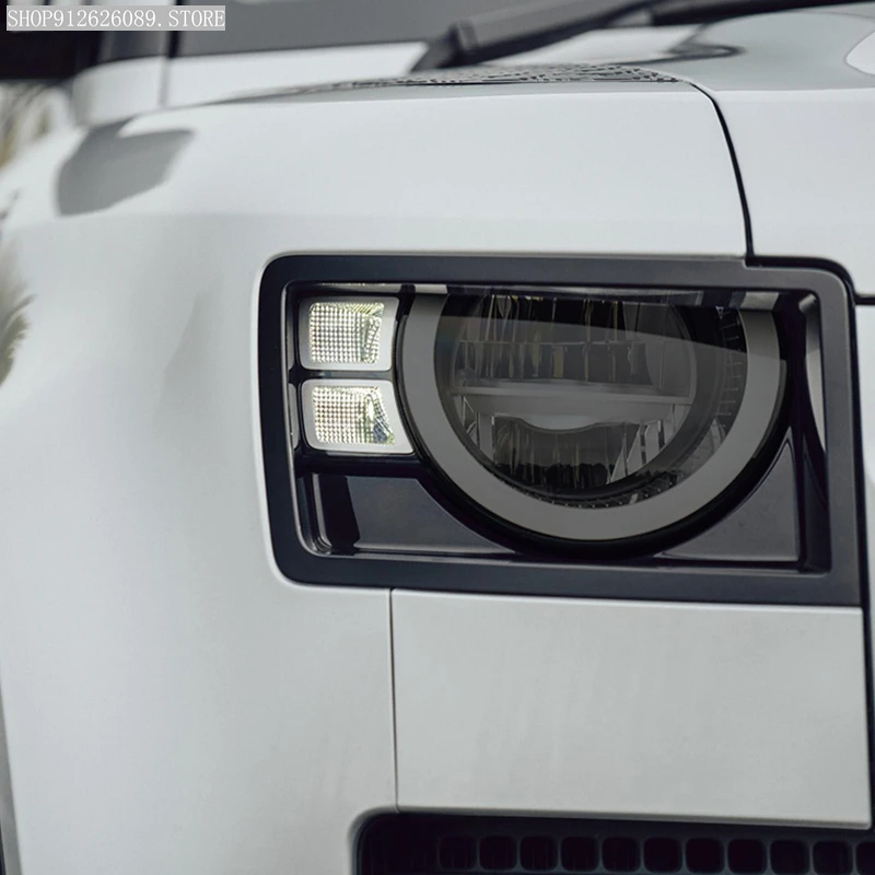

Car Headlight Protective Film Smoked Black Tint Vinyl Transparent TPU Sticker For Land Rover Defender L663 110 90 2020 2021 2022
