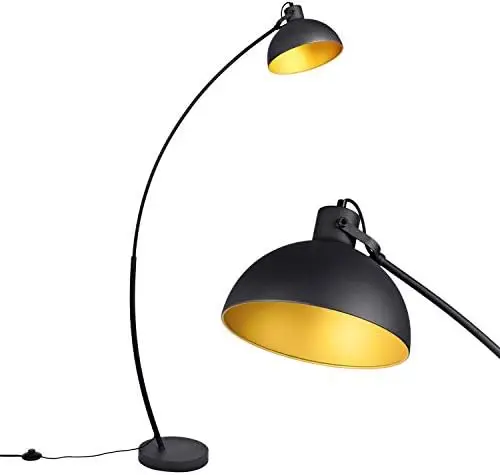 Floor Lamp Black, Modern Adjustable Floor Reading Lamp with Metal Black Shade & Gold Interior for Living, Family
Floor Lamp Black, Modern Adjustable Floor Reading Lamp with Metal Black Shade & Gold Interior for Living, Family