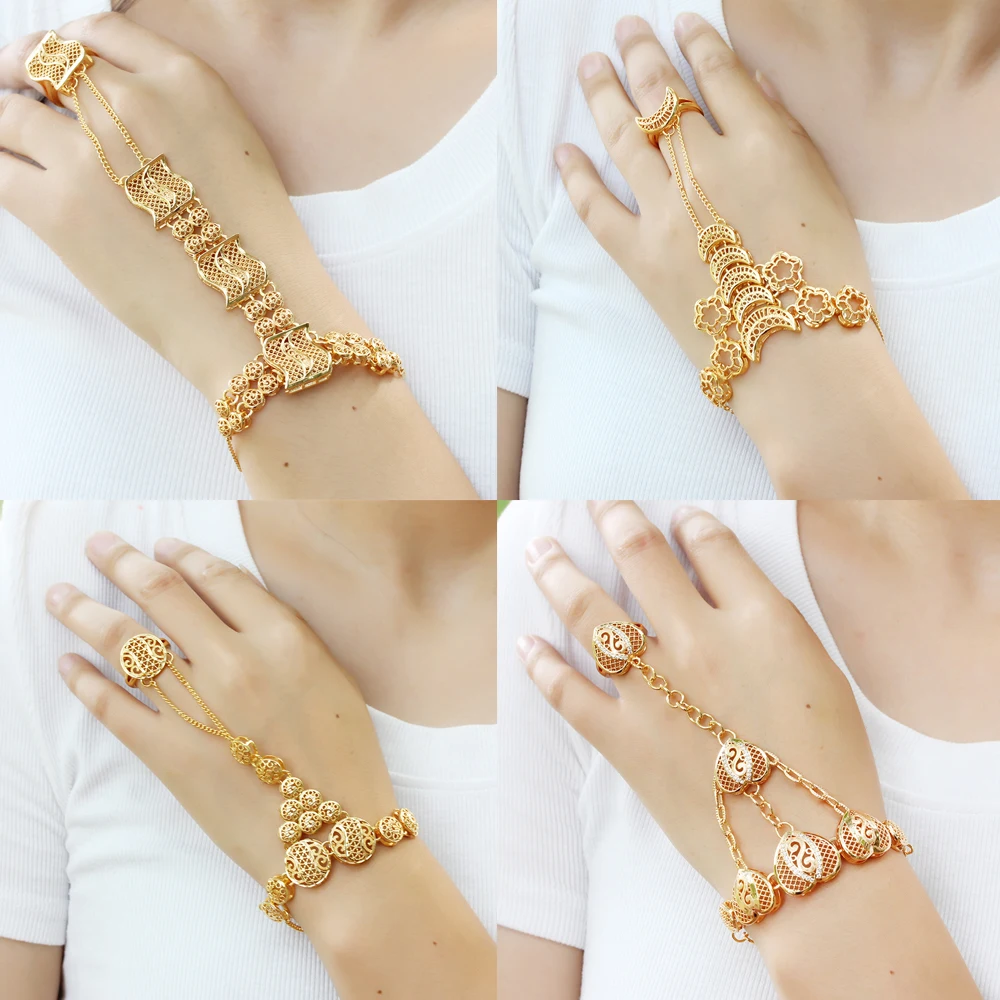 Hiphop Punk 18K Gold Long Tassel Chain Rings for Women Fashion Luxury Moon Flower Adjustable Open Finger Rings Set Islam Jewelry
Hiphop Punk 18K Gold Long Tassel Chain Rings for Women Fashion Luxury Moon Flower Adjustable Open Finger Rings Set Islam Jewelry