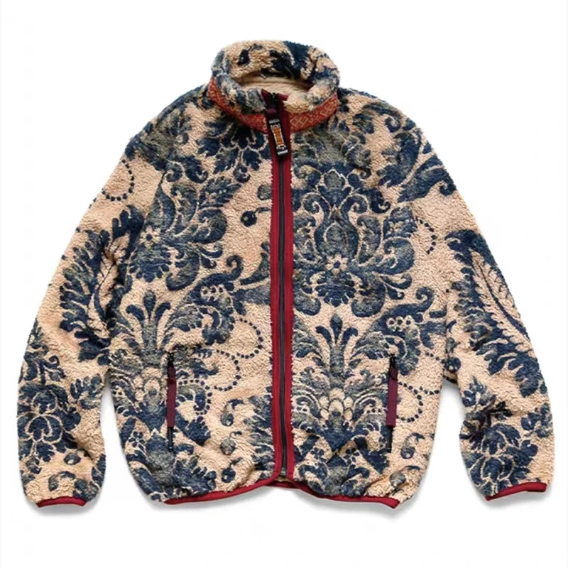19aw Japan Kapital Autumn and Spring Fleece Vintage Casual Zipper Warm Jacket Tang Cao Chao Women and Men Printed Cashmere Coat
19aw Japan Kapital Autumn and Spring Fleece Vintage Casual Zipper Warm Jacket Tang Cao Chao Women and Men Printed Cashmere Coat