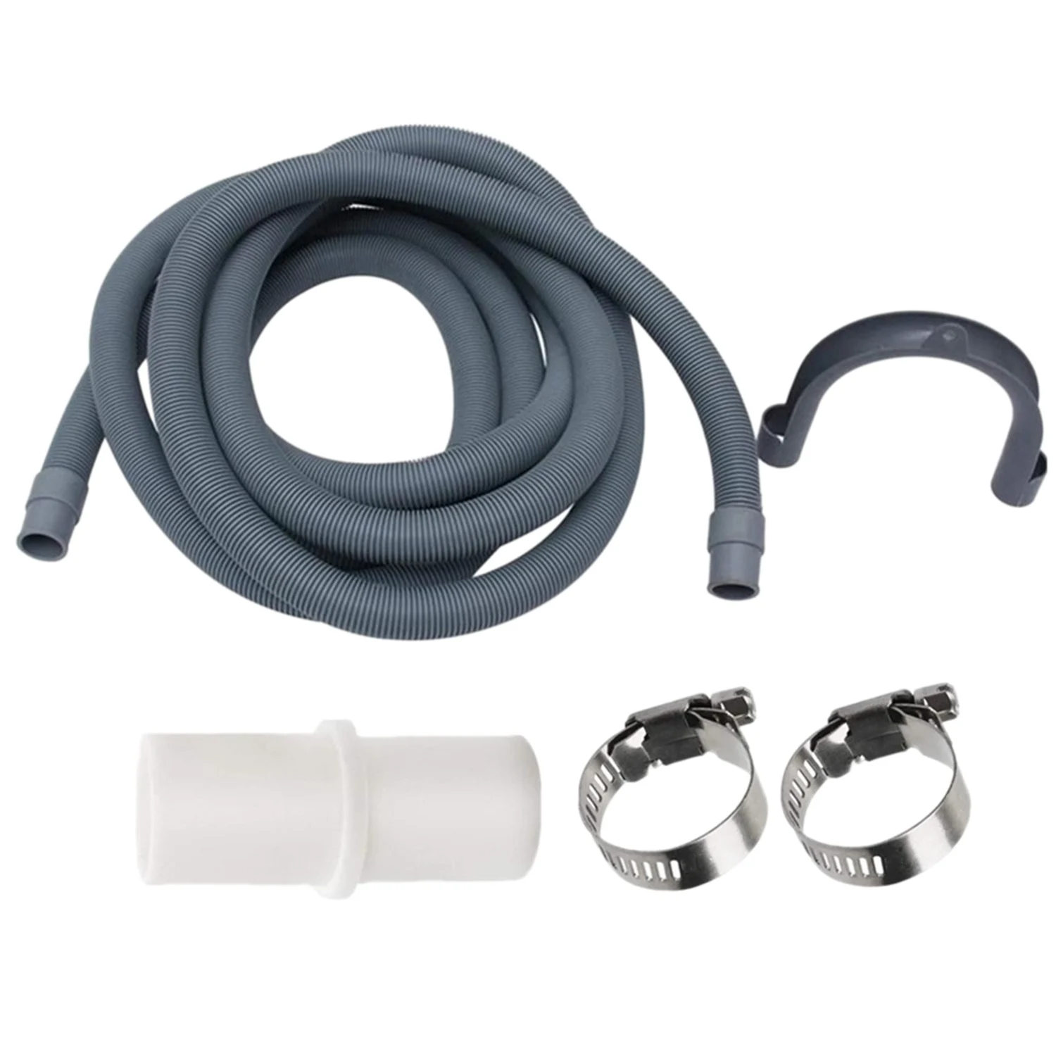 4 Pcs Washing Machine Drainage Pipe Hose,Washer Drain Hose for Washing Drainage Pipe,with U Shape Holder,13.2 Feet Long 
4 Pcs Washing Machine Drainage Pipe Hose,Washer Drain Hose for Washing Drainage Pipe,with U Shape Holder,13.2 Feet Long
