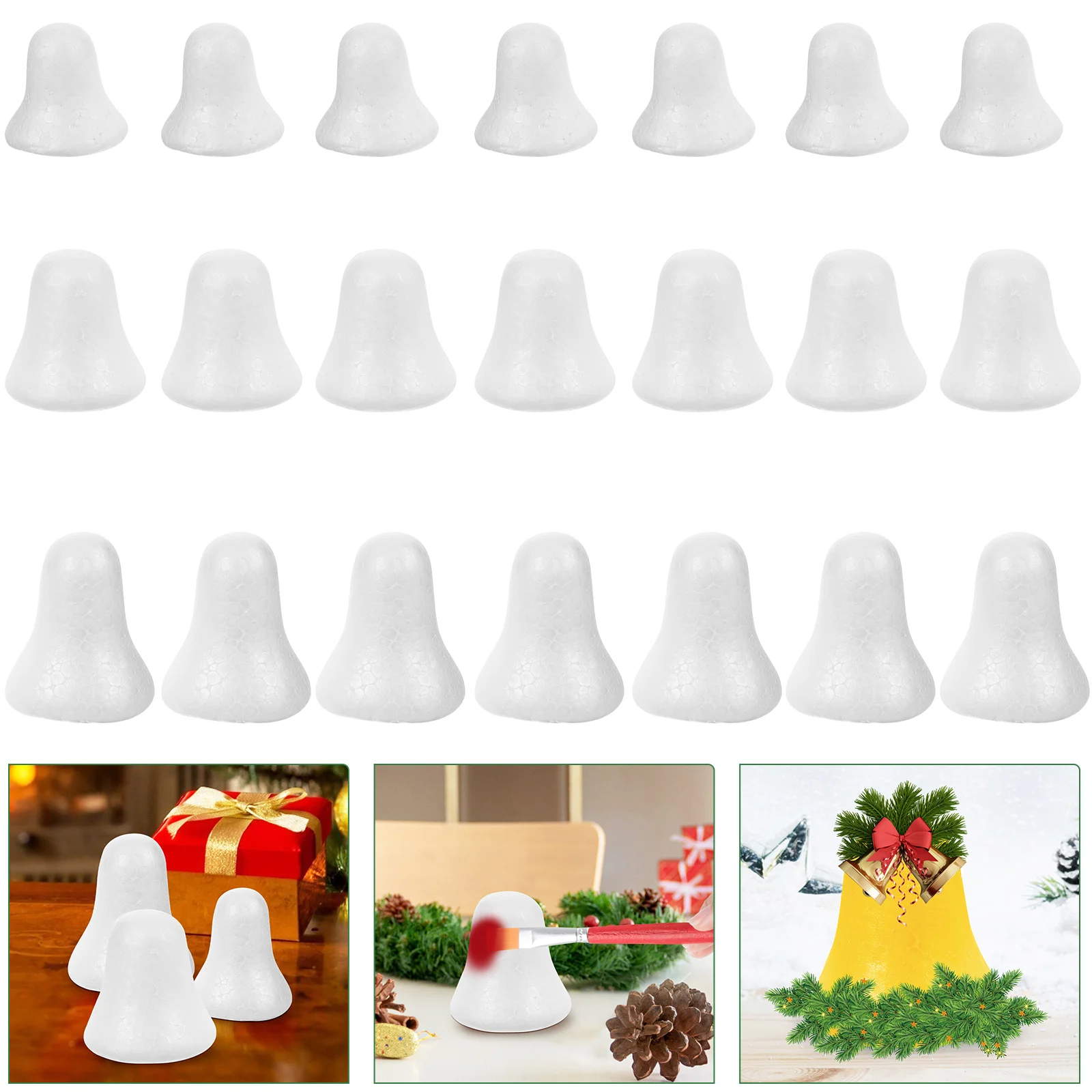 30 Pcs Christmas Ornaments Foams Bells White Desktop DIY Material Craft Poly Dragon Jingle Mold Adornments Model
30 Pcs Christmas Ornaments Foams Bells White Desktop DIY Material Craft Poly Dragon Jingle Mold Adornments Model