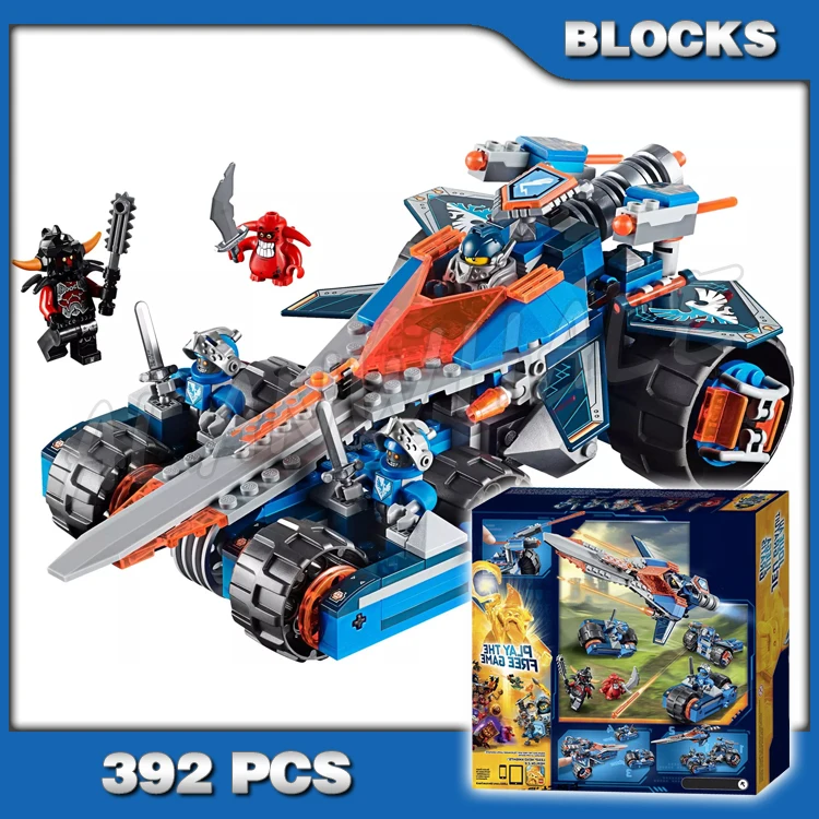 392pcs Nexoes Knights 4in1 Clay's Rumble Blade Base Vehicle Sword Speeder 10488 Building Blocks Set Compatible with Model
392pcs Nexoes Knights 4in1 Clay's Rumble Blade Base Vehicle Sword Speeder 10488 Building Blocks Set Compatible with Model