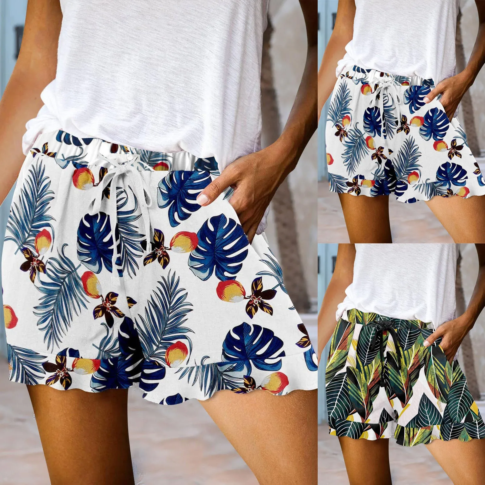 Pajama Shorts Set for Women Womens Casual Shorts Drawstring Elastic Waist Ruffle Hem Summer Prints Women's Pajama Shorts
Pajama Shorts Set for Women Womens Casual Shorts Drawstring Elastic Waist Ruffle Hem Summer Prints Women's Pajama Shorts