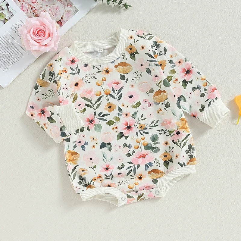 Spring Baby Girls Rompers Clothing Long Sleeve Crew Neck Flower Print Sweatshirts Bodysuit Jumpsuits Clothes for Toddler
Spring Baby Girls Rompers Clothing Long Sleeve Crew Neck Flower Print Sweatshirts Bodysuit Jumpsuits Clothes for Toddler