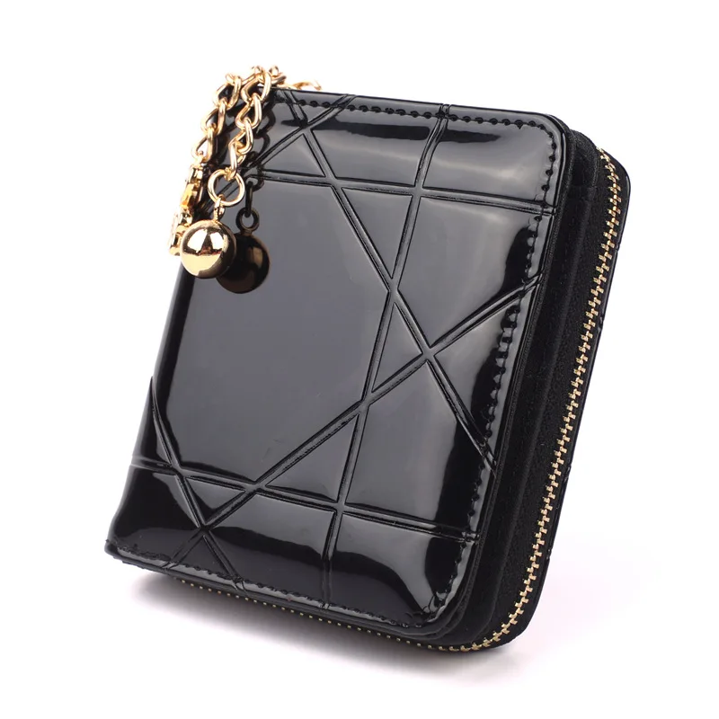 Hot Coin Purse Short 3 Folding Small Wallet Women Credit Card Holder Case Lady Patent Leather Money Bag Cute | Багаж и сумки