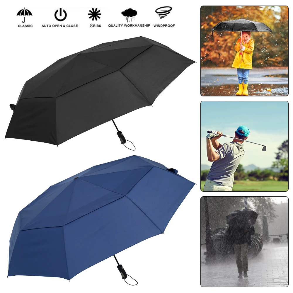Foldable Umbrellas Golf Umbrella 2 color Double Canopy Windproof Umbrella+8 Ribs Portable Automatic Open Close Umbrellas Unisex
Foldable Umbrellas Golf Umbrella 2 color Double Canopy Windproof Umbrella+8 Ribs Portable Automatic Open Close Umbrellas Unisex