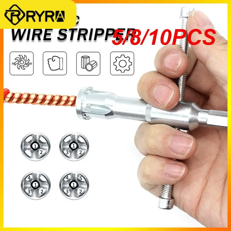 5/8/10PCS Automatic Wire Stripper Stripping Machine Metal Material Quick Stripper Electrical Maintenance Electrician General
5/8/10PCS Automatic Wire Stripper Stripping Machine Metal Material Quick Stripper Electrical Maintenance Electrician General