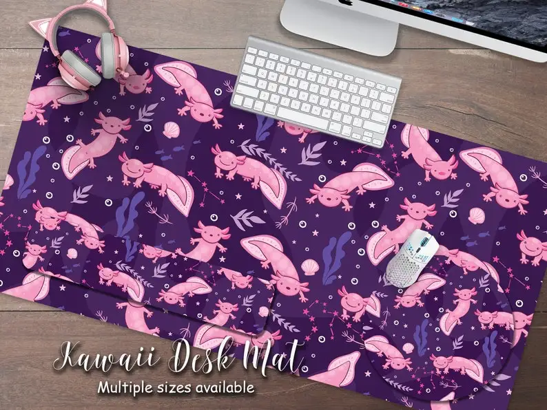 Kawaii Purple Constellations smiley Axolotl Desk Mat, Cute walker fish and constellations extra large desk pad mouse pad and wri
Kawaii Purple Constellations smiley Axolotl Desk Mat, Cute walker fish and constellations extra large desk pad mouse pad and wri