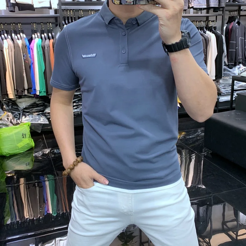 2022 Summer Fashion Men's Polo Shirts for Men Solid Color Shorts Sleeve Lapel Tee Tops Simple Casual Slim Formal Social Polos
2022 Summer Fashion Men's Polo Shirts for Men Solid Color Shorts Sleeve Lapel Tee Tops Simple Casual Slim Formal Social Polos