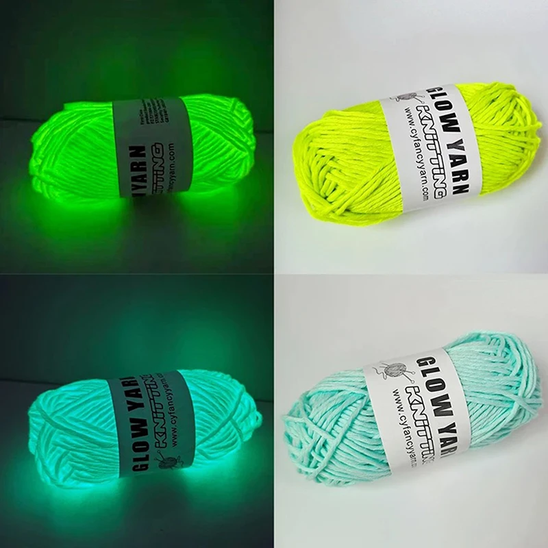 Novel Functional Yarn Glow In The Dark Polyester Luminous Chunky Yarn 2mm for Hand Knitting Carpet Sweater Hat Wool Yarn
Novel Functional Yarn Glow In The Dark Polyester Luminous Chunky Yarn 2mm for Hand Knitting Carpet Sweater Hat Wool Yarn