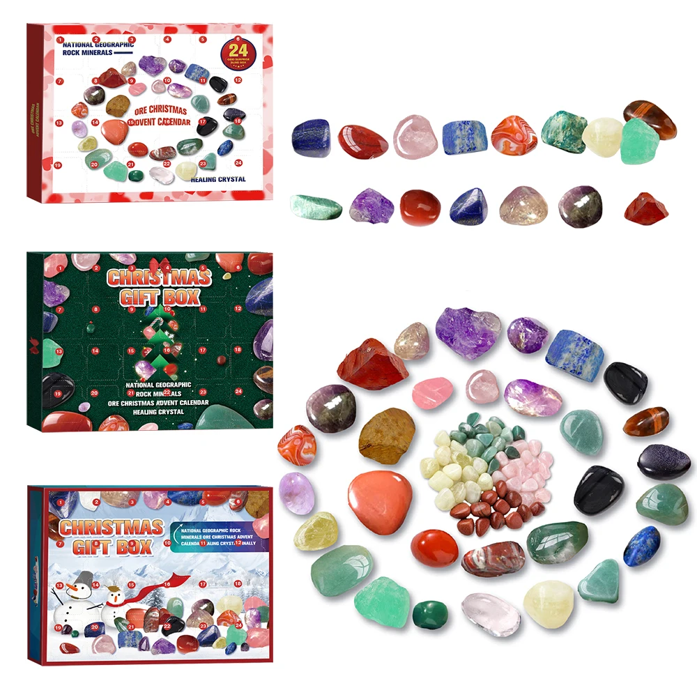 24Pcs Ore Christmas Advent Calendar Healing Crystal Mineral Countdown To Christmas 24 Day Surprise For Party Xmas Blind Box Gift
24Pcs Ore Christmas Advent Calendar Healing Crystal Mineral Countdown To Christmas 24 Day Surprise For Party Xmas Blind Box Gift