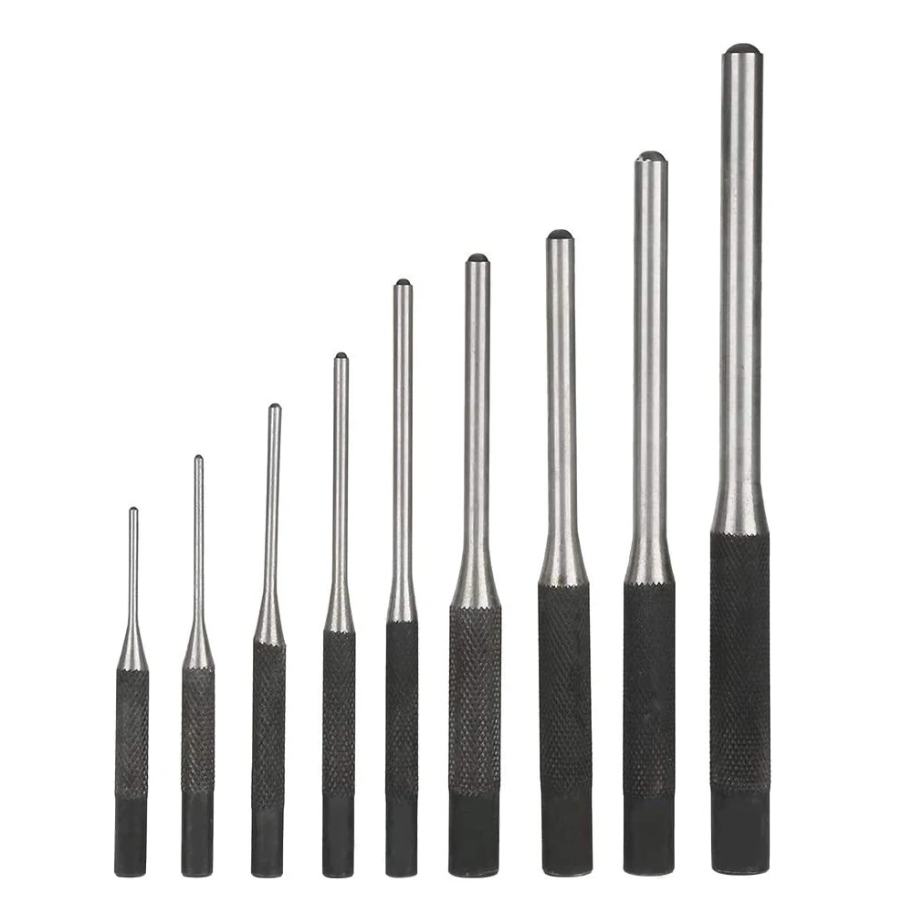 Steel Multi Size Round Head Pins Punch Set 9pcs Punch tool kit Professional Hollow End Starter Punch Chisel Tools
Steel Multi Size Round Head Pins Punch Set 9pcs Punch tool kit Professional Hollow End Starter Punch Chisel Tools
