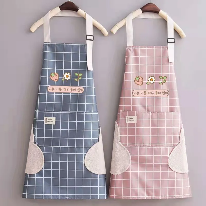 New fashion household apron kitchen cooking waterproof and oil proof cute little fresh female apron adult can wipe hands male
New fashion household apron kitchen cooking waterproof and oil proof cute little fresh female apron adult can wipe hands male