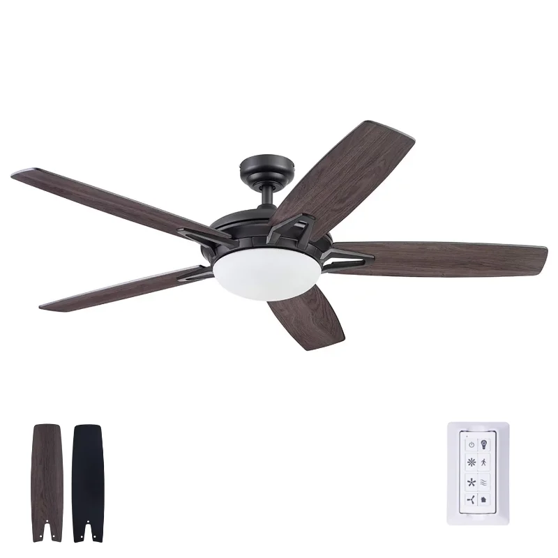 Prominence Home Clancy 52" Matte Black Ceiling Fan with 5 Blades,Integrated LED Light Kit, Remote & Reverse Airflow fan
Prominence Home Clancy 52" Matte Black Ceiling Fan with 5 Blades,Integrated LED Light Kit, Remote & Reverse Airflow fan