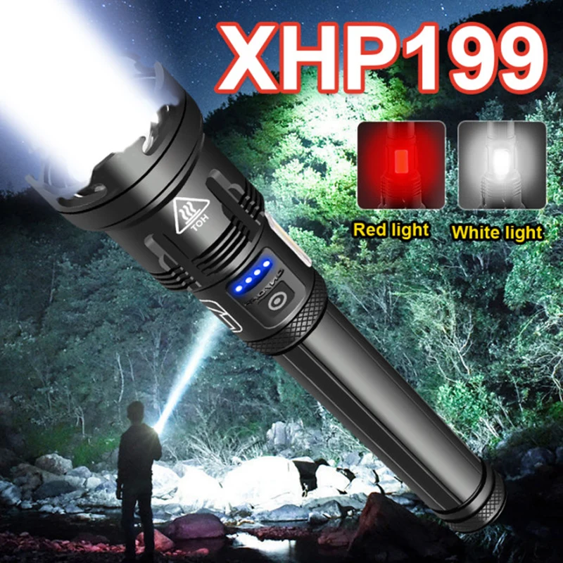 Ultra Bright XHP199 Powerful Led Flashlight XHP160 High Power Lantern Rechargeable Tactical Flashlight 18650 XHP90 camping Torch
Ultra Bright XHP199 Powerful Led Flashlight XHP160 High Power Lantern Rechargeable Tactical Flashlight 18650 XHP90 camping Torch