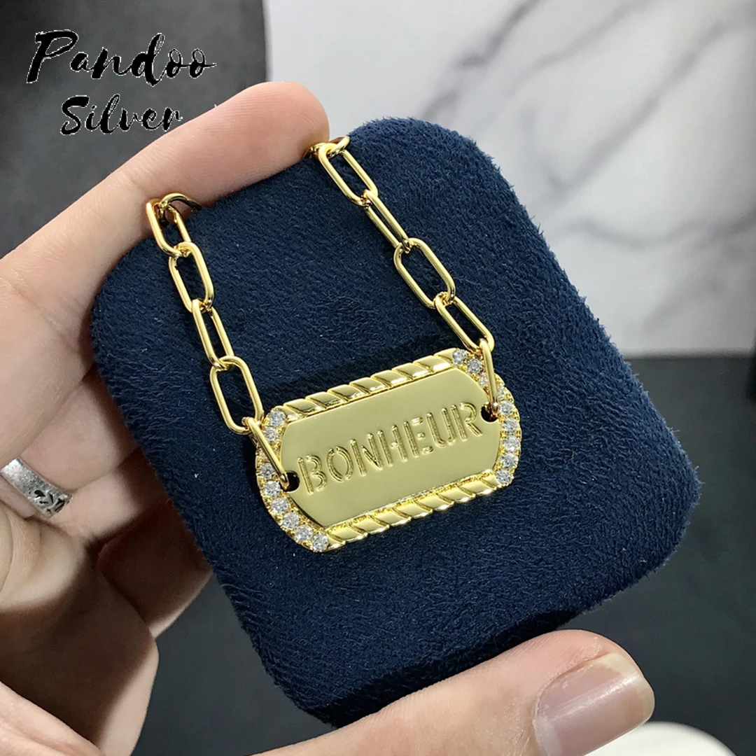 Fashion Charm Sterling Silver Original Jewelry,FUN CRAZY LOVE Bonheur Chain Bracelet For Women Luxury Jewelry Gift With Logo
Fashion Charm Sterling Silver Original Jewelry,FUN CRAZY LOVE Bonheur Chain Bracelet For Women Luxury Jewelry Gift With Logo