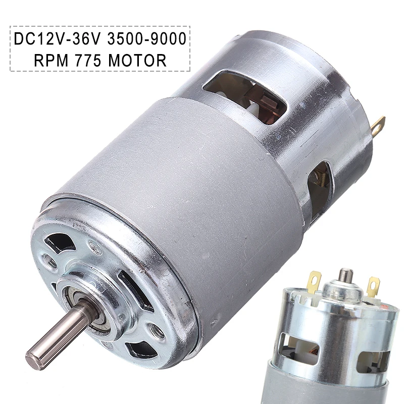 Electronic Component Motor 7000 RPM 12V -36V Low Noise 775 Motor High-Power 775 DC Large Torque Motor Ball Bearing Power Tools
Electronic Component Motor 7000 RPM 12V -36V Low Noise 775 Motor High-Power 775 DC Large Torque Motor Ball Bearing Power Tools