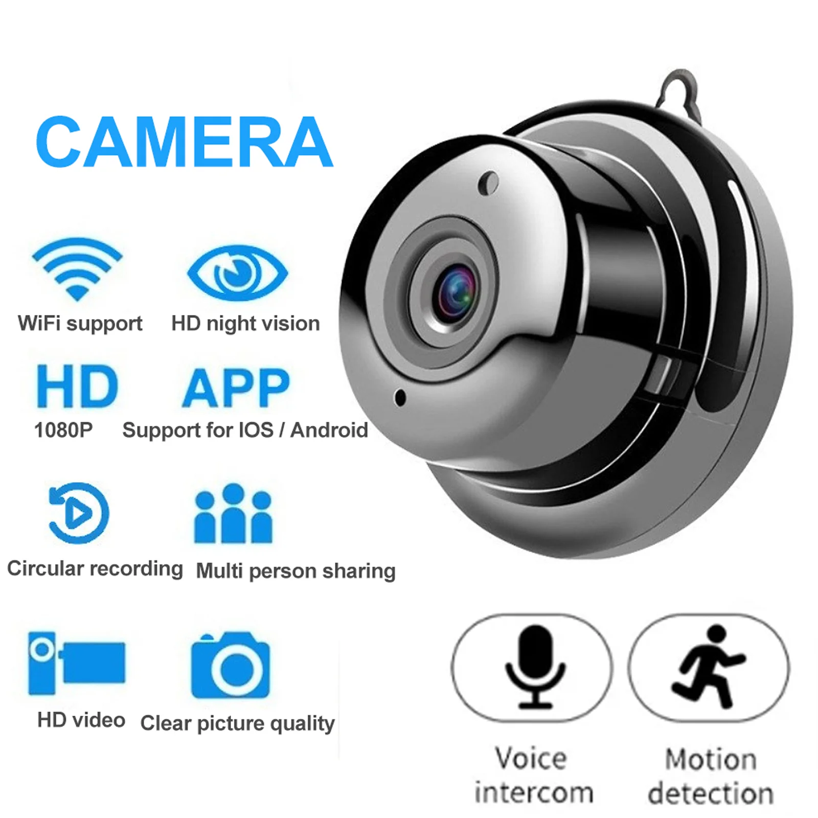 Cctv Camera Two-way Intercom Jxlcam Cam Mini High Definition Wireless Wifi Camera Indoor Home Security Surveillance Camera 5v 
Cctv Camera Two-way Intercom Jxlcam Cam Mini High Definition Wireless Wifi Camera Indoor Home Security Surveillance Camera 5v