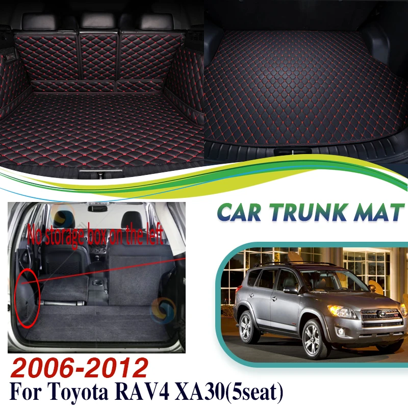 

Car Trunk Mats For Toyota RAV4 Vanguard XA30 2006~2012 5seat Leather Car Mat Trunk Carpets Akcesoria Samochodowe Car Accessories