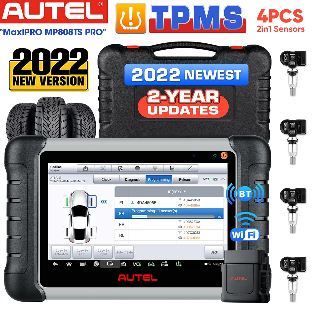 Autel MaxiPRO MP808TS Pro диагностический инструмент 2-летние обновления, MP808TS сканер TPMS 4 шт. 2 в 1 датчики, кодирование ЭБУ, активный тест-инструмент
Autel MaxiPRO MP808TS Pro диагностический инструмент 2-летние обновления, MP808TS сканер TPMS 4 шт. 2 в 1 датчики, кодирование ЭБУ, активный тест-инструмент