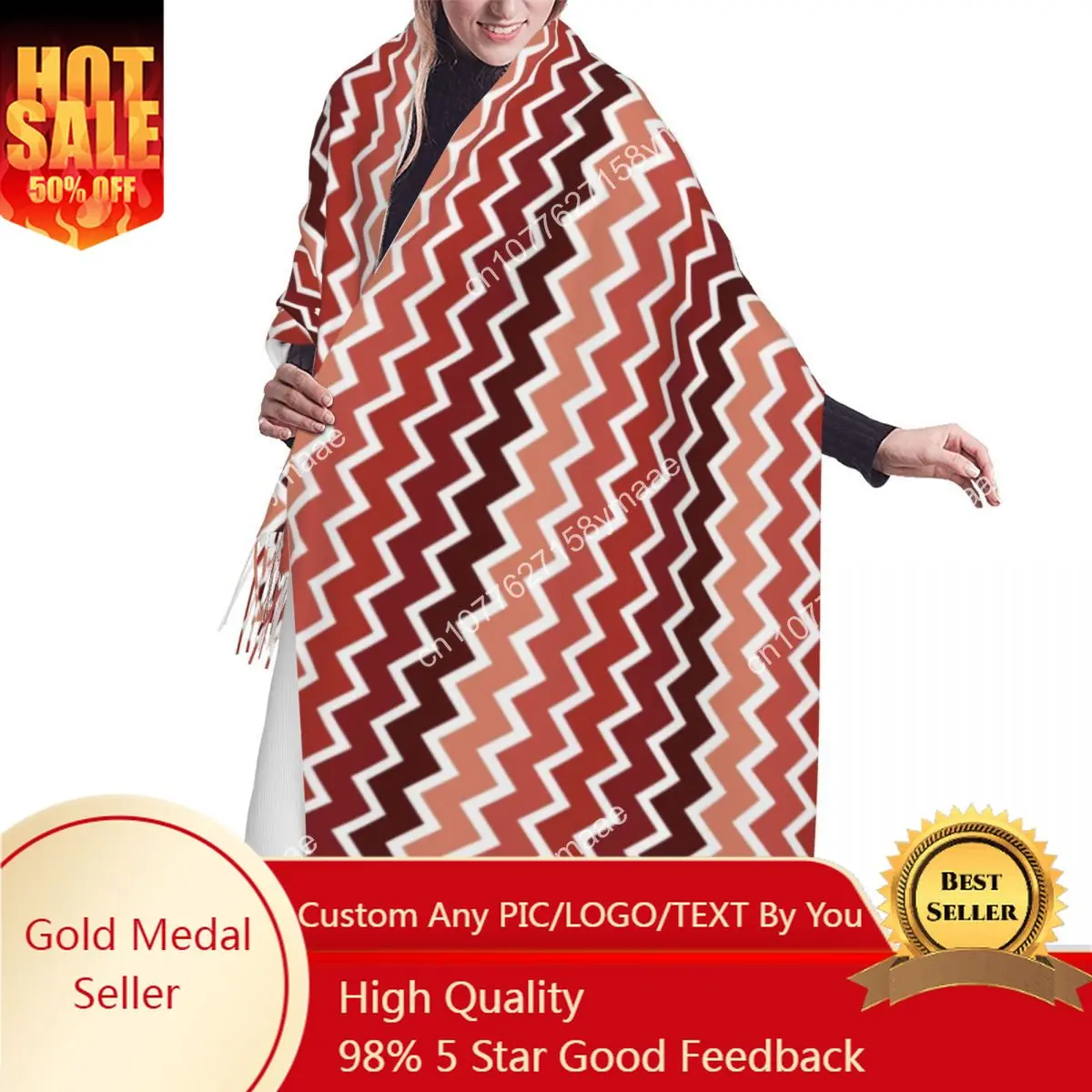Red And White Zig Zag Lines Scarf Wrap for Women Long Winter Fall Warm Tassel Shawl Bohemian Zigzag Geometric Wave Scarves
Red And White Zig Zag Lines Scarf Wrap for Women Long Winter Fall Warm Tassel Shawl Bohemian Zigzag Geometric Wave Scarves