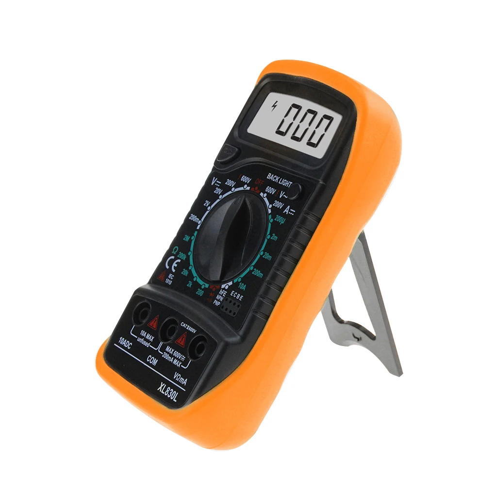 XL830L Multimeter Digital Adjustable LCD Voltmeter Handheld Portable Diode Multimeter with Backlight
XL830L Multimeter Digital Adjustable LCD Voltmeter Handheld Portable Diode Multimeter with Backlight