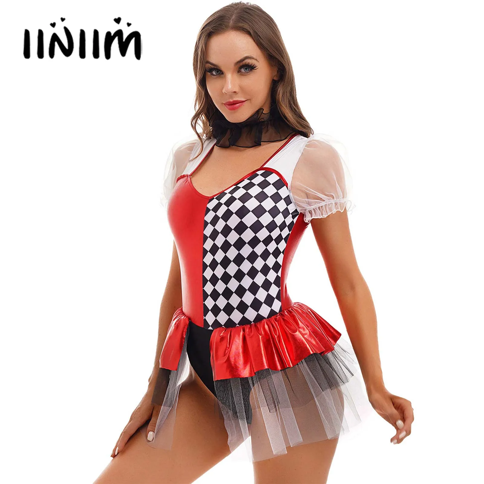 Женский костюм клоуна на Хэллоуин, костюм для косплея, женское платье с разноцветными рукавами-фонариками, многослойное трико с воротником
Женский костюм клоуна на Хэллоуин, костюм для косплея, женское платье с разноцветными рукавами-фонариками, многослойное трико с воротником